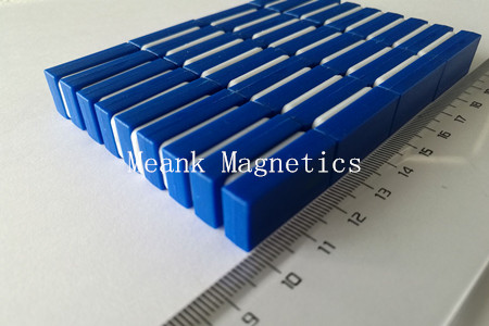 25,4 x 12,7 x 6,35 mm bloque rectangular de hierro magnético neodimio recubierto de plástico de colo